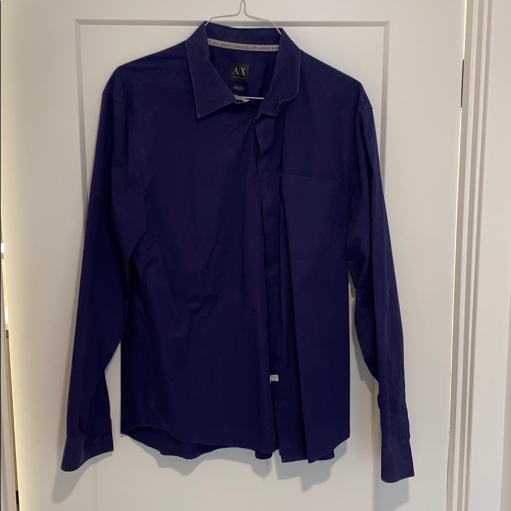 Royal Blue Armani Exchange Dress shirt